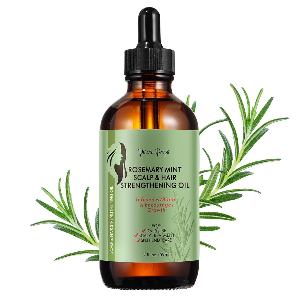 Divine Drop by Lixmiel Organics Rosemary Mint Scalp & Hair Strengthening Oil