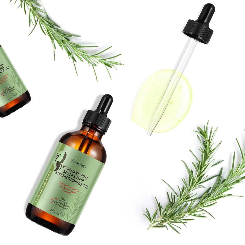 Divine Drop by Lixmiel Organics Rosemary Mint Scalp & Hair Strengthening Oil