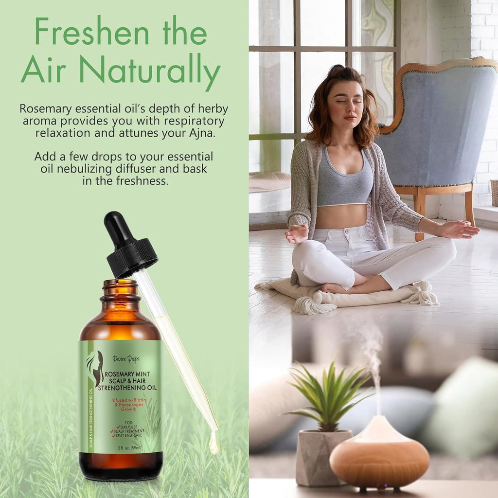 Divine Drop by Lixmiel Organics Rosemary Mint Scalp & Hair Strengthening Oil